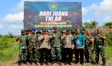 Sambut Hari Juang TNI AD Ke-78, Kodim 1012/Buntok Laksanakan Penanaman Pohon Dan Pembersihan Serentak di Jajaran
