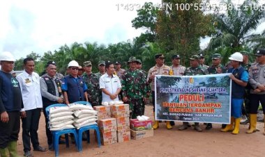 Kolaborasi dengan Upika, Danramil 0321-05/RM Pimpin Apel Kesiapan Penanggulangan Banjir di Bangko Pusako