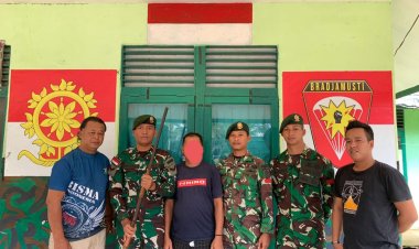 Warga Perbatasan Kembali Serahkan Senjata Api Laras Panjang ke Satgas Pamtas RI–Malaysia Yonarmed 10 Kostrad untuk Keamanan