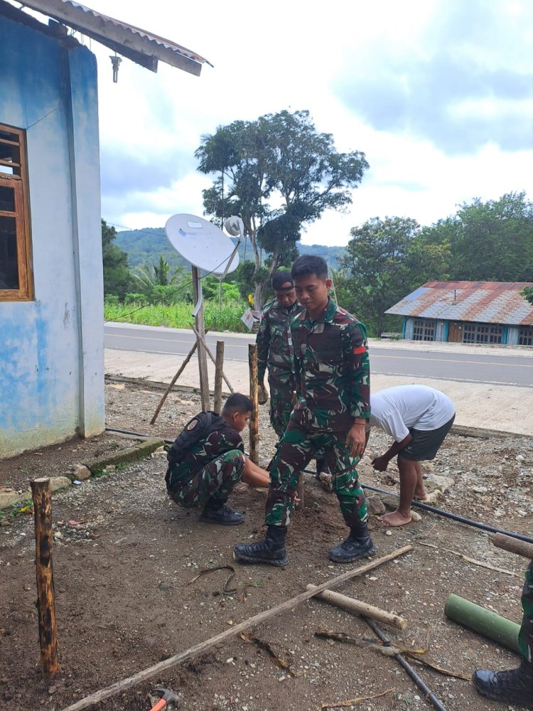 "Pos Baen Satgas Yonkav 6/Naga Karimata Sosialisasikan Metode Hidroponik kepada Masyarakat"