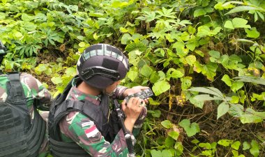 Satgas Yonif 122/TS Pos Komando Taktis Patroli di Kabupaten Keerom