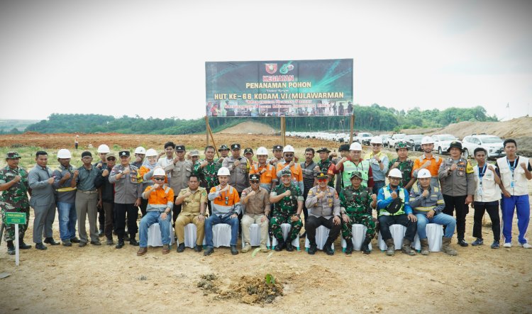 Kodim 0906/Kutai Kartanegara Peduli Lingkungan: Lakukan Penanaman Pohon