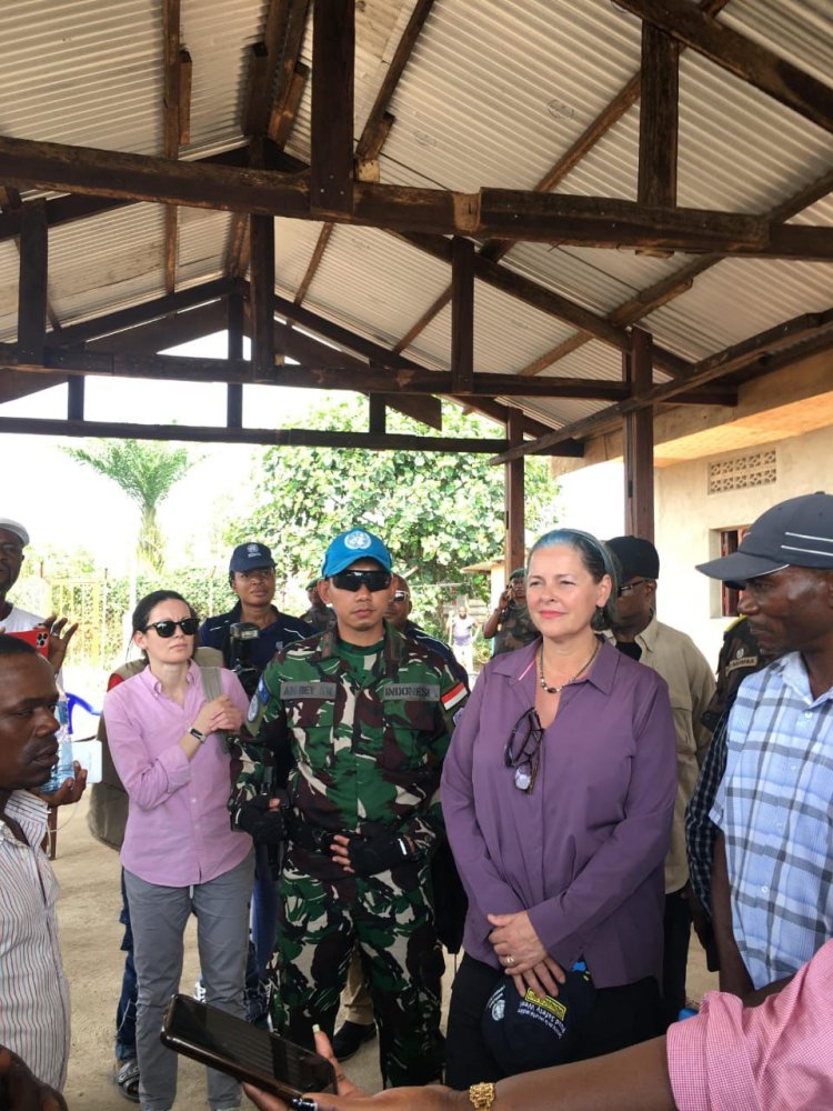 Satgas Indo RDB XXXIX-F Terima Kunjungan Deputy DSRSG