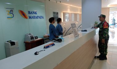Babinsa Serka Rohmad Patroli di Bank Mayapada Jayengan