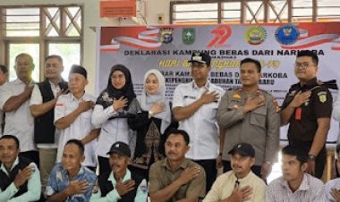 Polres Rohil & DPRD Resmikan Kampung Bebas Narkoba