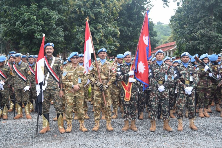 Kontingen Garuda TNI Kibarkan Merah Putih di Hari Kemerdekaan Afrika Tengah