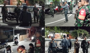Patroli TNI, Linmas, Banser Jaga Keamanan Desa Mudal Boyolali