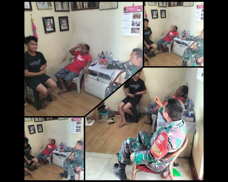 Babinsa Kemlayan Pererat Hubungan Warga Lewat Komsos di Surakarta