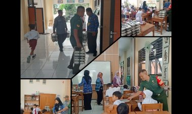 Babinsa Joyotakan Dampingi Program Makanan Bergizi Gratis di SDN 59 Surakarta