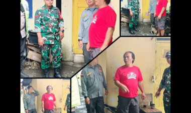 Babinsa, Bhabinkamtibmas dan Linmas Gelar Komsos dengan Ketua RT Kratonan