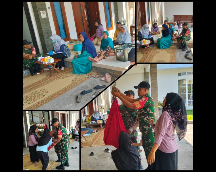 Babinsa Nogosari Dampingi Posyandu Ibu Hamil dan Balita