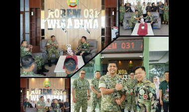 Bupati Asmar–Danrem 031/WB Bahas Pertahanan Meranti dan Free Trade Zone