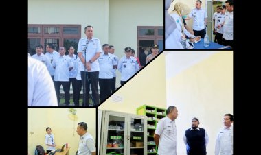 Wabup Meranti Muzamil Sidak Kantor Camat dan Puskesmas Alai, Cek Disiplin ASN