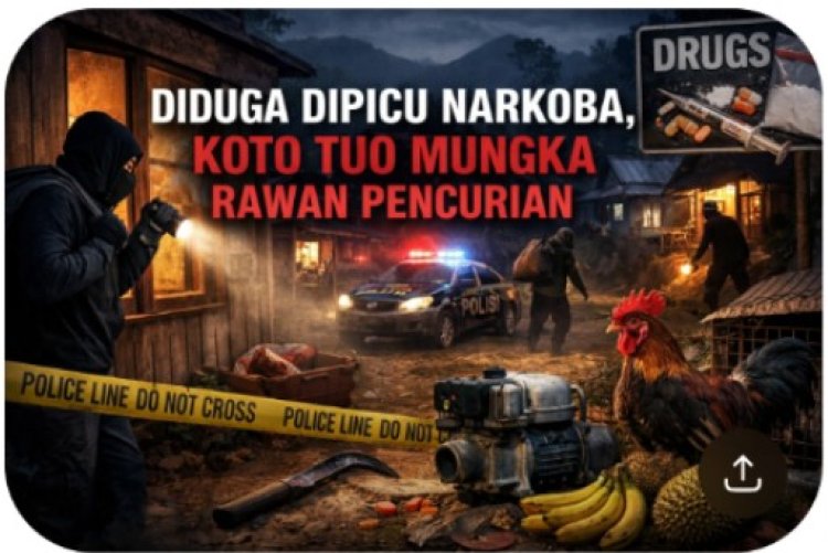 Pencurian Marak di Koto Tuo Mungka Lima Puluh Kota, Warga Resah Diduga Dipicu Narkoba