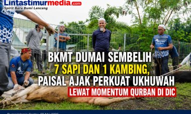BKMT Dumai Sembelih 7 Sapi dan 1 Kambing, Paisal Ajak Perkuat Ukhuwah Lewat Qurban