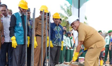 Pembangunan SMA Taruna Muhammadiyah Riau Dimulai di Kuansing